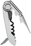 Vinturi All-in-One Waiter's Corkscrew Bottle Opener and Foil Cutter, Silver