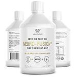 Keto C8 MCT Oil - Pure C8 Caprylic Acid not C10 - Make MCT Oil Ketogenic Bulletproof Coffee - Energy Boosting Ketones - Low Carb Keto Food - MCT Oil, Vegan - 500ml by Wellology