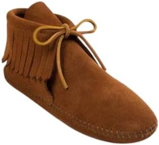 Minnetonka Women's Classic Fringe Boot,Soft Leather Sole Brown,7.5 M US