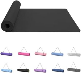 Good Nite Tapis de yoga pour entraînement, pilates, fitness, pour homme et femme, antidérapant, épais, 6 mm, haute densité, avec sangle de transport en TPE