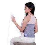 Dr.Ortho Orthopaedic Electric Heating Belt with 3 Levels of Temperature Control, Lower Back Heat Therapy Waist Wrap, Pain Relief of Abdominal, Stomach, Lumbar, Muscle, Knee, Shoulder, Neck and Cramps