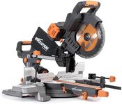 Evolution Power Tools R255SMS-DB-Li Cordless Brushless Double Bevel Double Battery Sliding Mitre Saw 2x 18v Li-Ion EXT Multi-Material Blade, Cuts Wood, Metal, Plastic, 255mm - Batteries Not Included