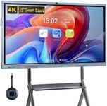 Smartboard Interactive Whiteboard, 65" Touch Screen Electronic Whiteboard with Wireless Display Adapter,4K Interactive Digital Smartboard Built-in Dual System,for Office,Business (Wall Mount Included)