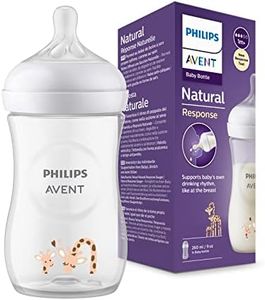 Philips Avent Biberon Natural Response - Biberon da 260 ml, senza BPA, per neonati da 1 mese in su, con motivo di giraffa (modello SCY903/66)