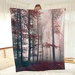 Wesan Autumn Forest Blanket Fall Tr
