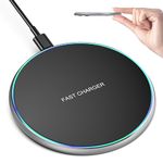 Eisreho Wireless Charger Compatible with iPhone 14 13 12 11 Pro Max/Mini/Plus/XR/X/8, 15W Max Fast Wireless Charging Pad Mat for Samsung Galaxy S23/S22/S21/S20/S10, Air Pods Pro/3/2, Galaxy Buds