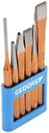 GEDORE Tool Set, 6-pc. Set, Complete, in PVC Holder, Chisels, Centre Punch, Driver, Tool case, 106