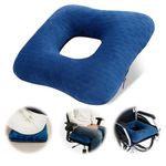 RoamReady Donut Pillow for Tailbone Pain, Wheelchair Cushion Bedsore Pressure Relief Pillow, Sciatica Bed Sore Cushions with Non-Slip Base for Hemorrhoid, Pregnancy, Elderly,Blue