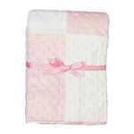 Spasilk Baby-Girls Newborn Minky Raised Dot Blanket with Satin Trim, Pink, 30 Inchx40 Inch