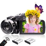 Heegomn 2.7K HD Digital Camcorder for Teenagers/Students/Children, 2688x1520P Video Camera Beginner for YouTube Vlogging