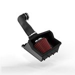 K&N Cold Air Intake Kit with Washable Air Filter: 2011-2014 Ford F150, 5.0L V8 Black HDPE Tube with Red Oiled Filter, 57-2581