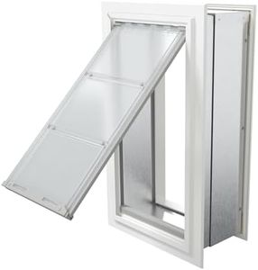 Endura Flap Pet Door for Walls in White | Energy-Efficient Single Flap Design for Wall Installations | All-Weather Protection with All-Metal Telescoping Tunnel | White, Large, Single Flap