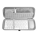 Geekria Keyboard Carrying Case, Hard Shell Protective Travel Bag. Compatible with Magic Keyboard Wireless Bluetooth, Magic Keyboard and Magic Mouse Combo Case (Light Gray)