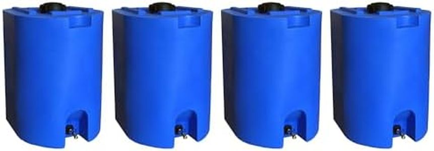 WaterPrepared 4 Pack Water Tank, Rain Barrel Storage, Stackable Drum, 55 Gallon