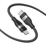 Anker Nano USB C Cable, 240W 6FT Flexible Multi-Color Braided Cord, Fast Charging Type C Charger for iPhone 17/16 Series, MacBook Pro and More(Black)