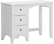 SDHYL Desk with Drawers, 37.5 Inches Study Workstation,Computer Desk with 3 Drawers，Small Desk with Storage for Home Office,Study