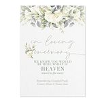 Personalised Green & Cream Floral Wedding In Loving Memory Remembrance Table Sign (FC11) (A5)