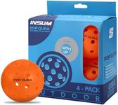 insum POP DURA,POP Fast 4Pack & 12 Pack Pickleballs Balls, High Performance Outdoor Pickleballs | USAPA Approved Tournament Play | Rotational Molded Durable Tech