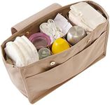 enreve Purse Organizer Insert, Bag Handbag Tote Organizer, Diaper bag, Bag in Bag for Longchamp and More (BEIGE)