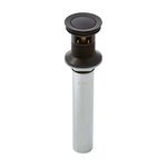 Pfister 972-101B Push & Seal Metal Pop-up Drain Assembly for Bathroom Sink, Matte Black