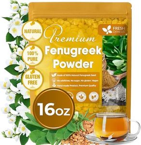 FRESHDRINKUS, Premium 16oz Fenugreek Powder, 100% Natural and Pure from Fenugreek, Perfect for Curries Soups, and Spice Blends, No Additives, No Gluten, No Sugar, Vegan