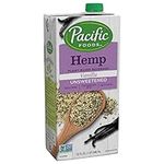Pacific Foods Hemp Milk, Unsweetened Vanilla, Shelf Stable, Plant-Based, Vegan, Non GMO, 32 Fl Oz (Pack of 1)