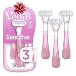 Venus Sensitive Disposable Razor Pink, 3 count (Pack of 2)- Packaging May Vary