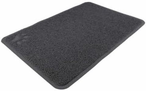 Tapis pour bac à litière, PVC, 40 × 60 cm, anthracite - enlève la litière des pattes