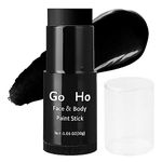 Go Ho Cream-Blendable Black Face Paint Stick (1.06 Oz),Black Full Body Paint Makeup Stick for Adults Children Halloween Cosplay Joker Clown SFX Makeup,Waterproof