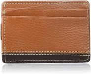 Buxton Men's Monroe RFID Blocking Front Pocket Money Clip Slim Wallet, Cognac, One Size