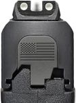 Milspin Slide Back Plate Compatible with Smith and Wesson M&P Shield Subcompact | Deep Engraved | Veteran Made in USA (Blacked Out American Flag)