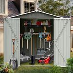 8'x 6' Outdoor Storage Shed, Metal 
