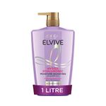 L’Oréal Paris Shampoo For Dehydrated Hair, Elvive Hydra Hyaluronic With Hyaluronic Acid, 72H Moisture Boost For Shiny Bouncy Results, Suitable For All Hair Textures From Straight To Coily, XL 1000ml