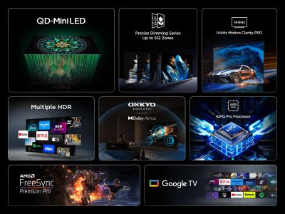 TCL 55" 4K Mini LED TV – Smart Ultra HD Display