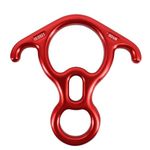 Azarxis 50kN Rescue Figure, 8 Descender Large Bent-Ear Belaying Rappelling Gear Downhill Equipment Belay Device Climbing for Rock Climbing Peak Rescue (Red)