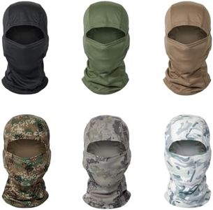 M.K ZIZZYPOP Breathable Full Face Mask with UV Protection - Motorcycle Balaclava for Outdoor Sports & Cold Weather Activities (Standard, A11-6PC, ONE SIZE)