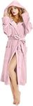 HEARTNICE Womens Hooded Fleece Robe