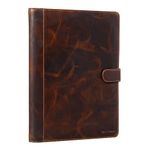 STILORD 'Lennon' Porfolio Leather Conference Folder A4 Vintage Business Ma Document Folder for 12,9 inch iPads Genuine Vintage Leather, Colour:Milano - Brown