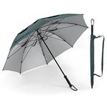 Doubwell- Storm Proof Umbrella Golf Sports Umbrella 62 Inch Large Size Sturdy Umbrella Uv Protection And Tested Resist Up 55 Mph Strong Wind For Men And Women (Green)