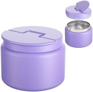 Godobo 14.5oz Soup Thermo for Hot Food Kids Vacuum Insulated Food Jar Twist-Free Soup Thermo for Hot Food Kids Leakproof Stainless Steel Wide Mouth Lunch Container (Purple)