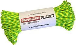 Paracord Planet 550 lb, 50' Foot Hank, Dayglow Parachute Cord. Also known as paracord rope, parachute rope, utility cord, tactical cord, and military cord. USA made to provide durability and strength.