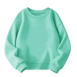 CUATINTUO Toddler Boys Girls Sweatshirts Kids Long Sleeve Tops Crewneck Pullover Cotton Tee Clothes 3-10Years (Green,8T,8 Years)