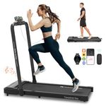 Mobvoi Home Treadmill Plus 3 in 1 Folding Treadmill Walking Pad 2.5HP Compact Under Desk Running Walking Machine for Home Office Remote Control LED Display Speaker Large Running Area 265LBS 7.6 MPH