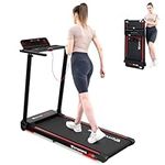 CITYSPORTS Folding Motorized Electric treadmill, Foldable Walking Running Machine,2.0HP, for Home,Bluetooth Speaker,LED Display & Fitness App,Phone Holder,Adjustable Speeds 0.6-7.8 MPH(black)