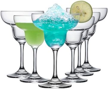 Ufrount Margarita Glasses Set of 6,Clear 8oz Martini Cocktail Glasses,Classic Diaquiri Glasses Elegant Martini Glassware for Martini,Mai Tai,Mojito,Paloma,Dessert,Mixed Drinks