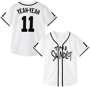 Vilojen Youth #11 The Sandlot Alan Yeah-Yeah McClennan Stitched Kids Movie Baseball Jersey Gifts for Kids XS-XL, White11, X-Small