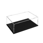 TSKDKIT Acrylic Display Case, 35 x 25 x 15 cm Clear Collectibles Display Box Display Stand Storage Protective Box for Minifigure, Toys, Crafts, Memorabilia, Jewelry