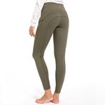 Harrison Howard Women's Full Seat Silicon Grip Equestrian Breeches Horse Riding Tights High Waisted Leggings for Women, Green, X-Small