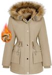 HEEKPEK Womens Winter Jacket Hooded Coats Fleece Lined Parka Jackets Thicken Warm Outwear with Pockets Overcoat