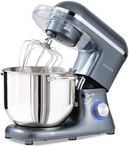 Aucma Stand Mixer, 900W 8QT Large Kitchen Mixer, Kitchen Electric Mixers with Dough Hook, Wire Whip & Beater (Gray, 8QT)